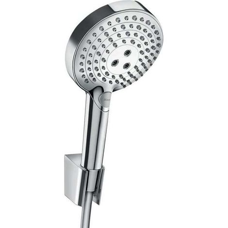 Soffione a 3 getti PowderRain 120 e supporto a parete con flessibile doccia da 160 cm, cromo - 27668000 (1/5)
