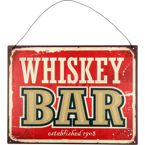 Whiskey-Barplakette aus Zinn von 1908 – Perfekte Dekoration für Traditionsliebhaber (1/5)