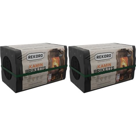 Rekord Braunkohlebriketts 2x10kg Kaminbriketts Kamin Kohle Briketts Brennstoff (1/3)