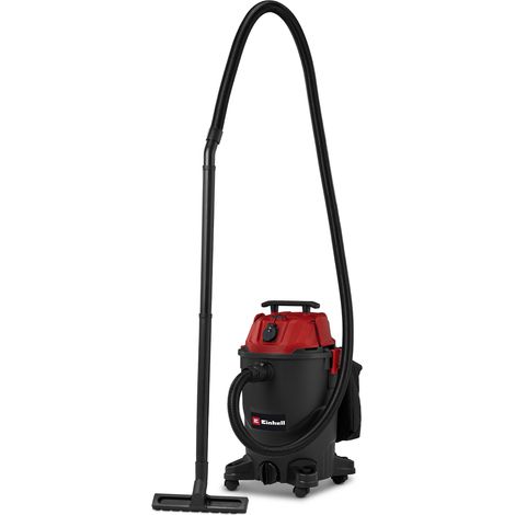 Einhell Nass-Trockensauger TC-VC 3055 A (850 Watt, 190 mbar Saugleistung, Automatiksteckdose, 30 L Auffangbehälter, Tragegriff, inkl. Düsen, Filter und Schmutzfangsack)
