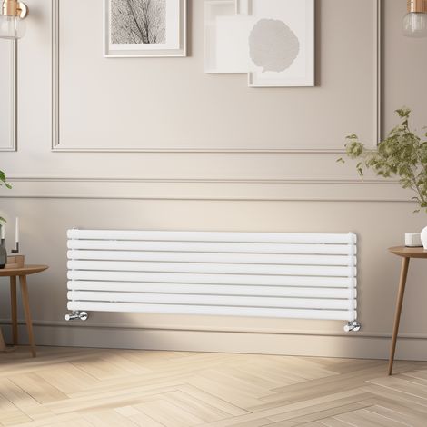 NRG Horizontal Vertical Oval Column Radiator Double Panel Rads White 1800x472 mm (1/5)