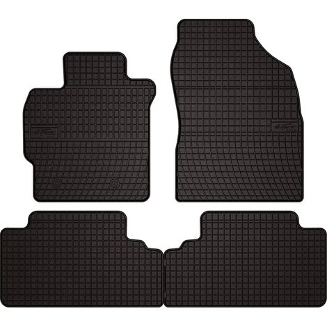 Tapis de sol en caoutchouc pour : Toyota Auris I hatchback (2007-2012) - noirs, sur mesure (1/5)