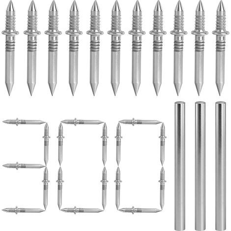 300 Pièces Clous Double Tête pour Plinthes – Clou Invisible en Acier Carbone, Sans Perçage, Fixation Murale avec Outil à Douille, Clou Décoratif pour Plinthe Murale, Bois et Bricolage Maison (1/5)