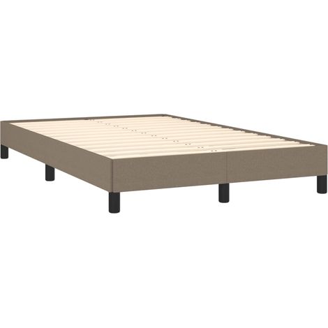 Cadre de lit sans matelas taupe 120x190 cm tissu vidaXL