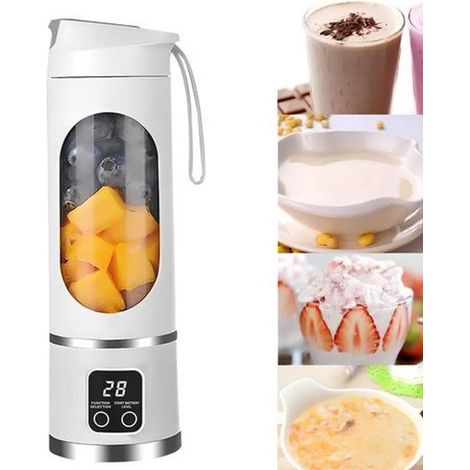 Tragbarer Standmixer mit USB-Anschluss geeignet für die Zubereitung von Smoothies und Cremes ausgestattet mit 12 rasiermesserscharfen Klingen und 450 (1/5)