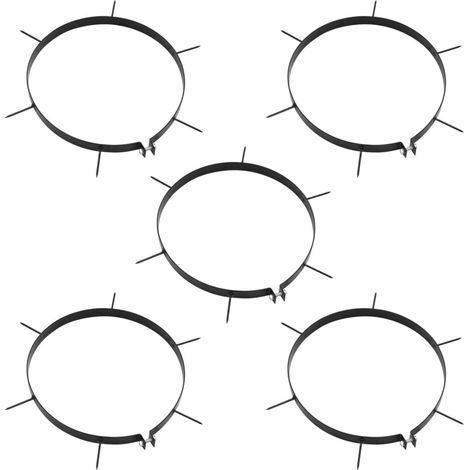 Aérateur de pelouse pour rouleau de jardin, lot de 5 avec pointes, Ø 30 cm, en fer