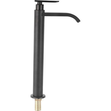 Wasserfallarmatur aus Edelstahl 304 – rund, schwarz, Monoblock, Kaltwasser (ohne Schlauch) (1/5)