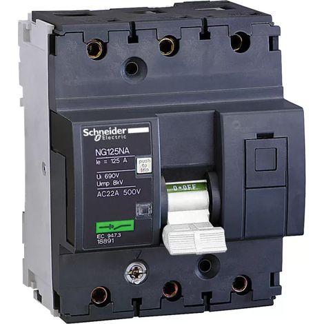 Schneider 18889 Trennschalter NG125NA - Acti9 - 3P - 63A (1/2)
