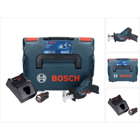 Bosch GSA 12V-14 Professional Sega universale a batteria in valigetta L-Boxx + 1x Batteria GBA 12 V 3,0 Ah + Caricabatterie rapido GAL 1230 CV
