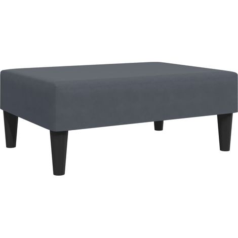 Repose-pied gris foncé 77x55x31 cm velours