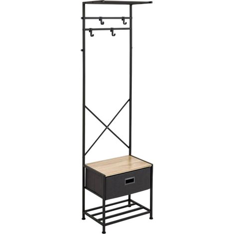 Vestiaire 4 Tiges "Tissa" 160cm Gris Foncé