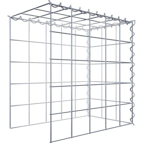 Gabiondeco - Gabion - Element de prolongation en hauteur et en longueur 50 cm x 50 cm x 30 cm (L x H x P). maille 10 x 10 cm. Spirale. Attention il manque deux gril... (1/5)
