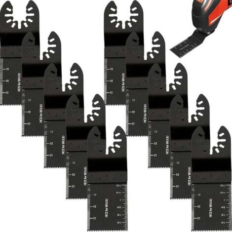 10 Pcs Multifonction Saw Blades Accessoires, 34mm Outil Multifonction Lames, Outils Oscillants Multifonctions Universelle, de Scie Universelle pour Fein Multimaster, Makita, Dewalt Et Plus Encore (1/4)