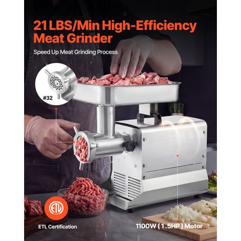 Hachoir à Viande Électrique Professionnel, Machine à Hacher la Viande Capacité 9,5 kg/min, pour Steak Haché Tartare Farce Saucisses… (1/5)