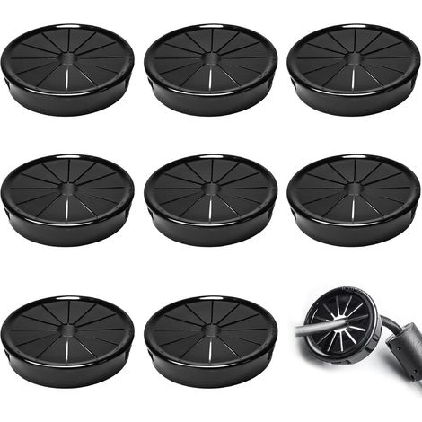 Kabelklemmen, 50 mm Durchmesser, runde Nylon-Kabelklemmen für Bürokabel, schwarz (1/5)