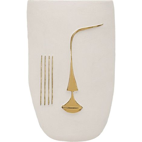 Déco Murale en Céramique "Mumbasa" 39cm Blanc (1/5)