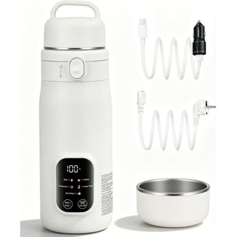 Bouilloire de Voyage 500ml avec Affichage LED, 5 Temp., Acier Inox 316 (1/5)