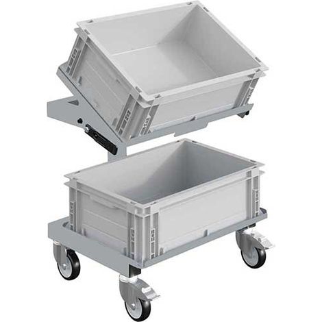 Behälterwagen hellgrau - 1 Platte - Tragkraft 150 kg - W020020005-GC