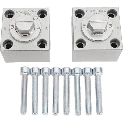 2 sets vanne dérivation 3 voies acier allié – Remplacement papillon mini excavatrice, hydraulique (1/5)