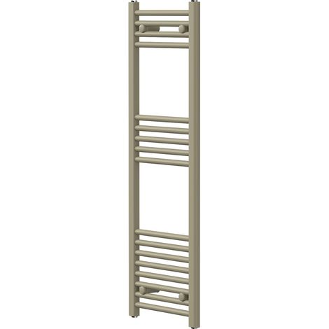 LuxeBath Termoarredo Scaldasalviette Sahara 400x1200 mm, Radiatore da Bagno Dritto con Attacco Laterale, Calorifero Portasciugamano da Parete, Design Moderno, Colore Beige Opaco, Potenza 375 Watt (1/5)