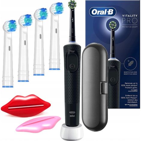 Oral-B Vitality Pro D103 Elektrische Zahnbürste, schwarzes Set