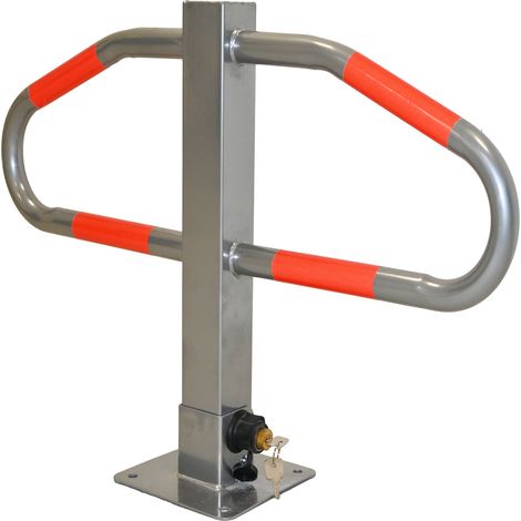 Parkplatzsperre 47 x 73 cm Metall grau abschließ- und klappbar Parkplatzbügel Sperrbügel Poller (1/5)