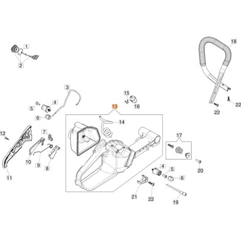 Gruppo serbatoio motosega modelli GS650 GS651 ORIGINALE EMAK 50252092CR