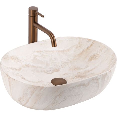 Lavabo Da Appoggio Rea Amelia Kallisto 48 Beige (1/3)