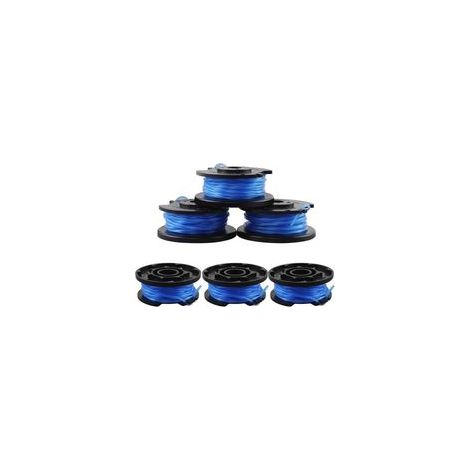 Bobine de fil de rechange 6 pièces pour coupe-herbe Ryobi – Fil nylon 1,65 mm – Compatible modèles 18V, 24V, 40V – Coupe efficace - AC14RL3A-18V (1/5)