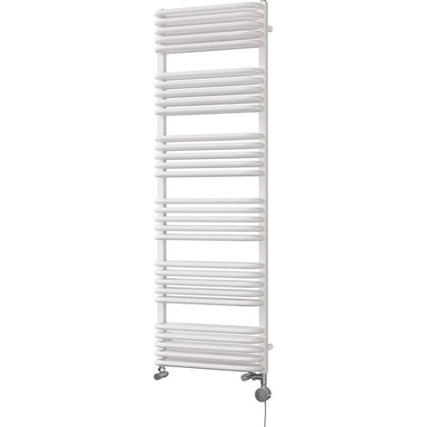 Crossmoor - White Dual Fuel Towel Rail H1533mm x W500mm Thermostatic (1/3)
