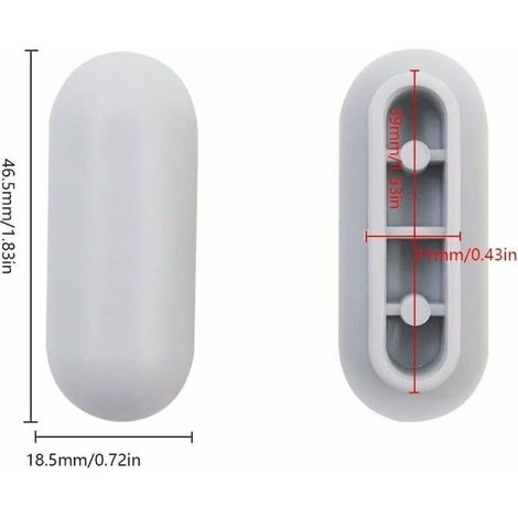4 Pièces Tampon Universel pour Siège de Toilette Universel Chocs Kit de Tampon Abattant WC Plastique Toilette Pare-chocs Remplacement TRIMEC