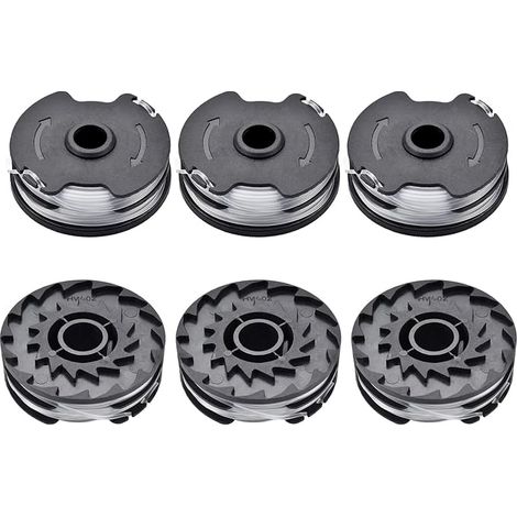 ANBOO 6 carretes de hilo para desbrozadora Parkside, compatibles con PRTA 20-Li B1/B2/C3, PRT 300/550 A1/A3, repuesto para desbrozadora, 1,6 mm para herramientas Parkside (Lidl) (6 carretes) (1/5)