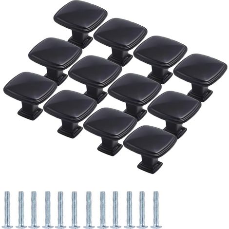 12 Pièces Bouton de Meuble,30mm Poignée Meuble,en Alliage d'aluminium Poignet de Porte Cuisine Moderne,Poignee de Meuble à un Trou,Poignet Cuisine avecVis Pour Bureau Placard Commode (1/5)