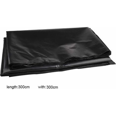 3m x 3m pond liner made of high-density polyethylene – Black – Flat surface for fish ponds and water gardens