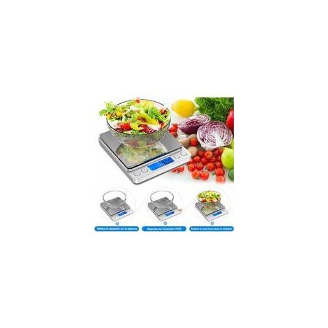 0,1 g / 3 kg 2 kg 1 kg Präzise elektrische Küchenwaage, Kaffeewaage, Lebensmittelwaage, Briefwaage, Multifunktionswaage, misst in Gramm und Unzen zum Kochen, 0,1 (1/3)
