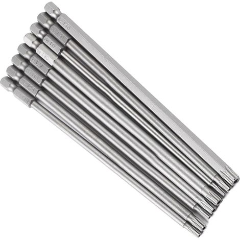 Embout de tournevis Torx en acier S2 durable, longue portée, traitement antirouille (1/5)