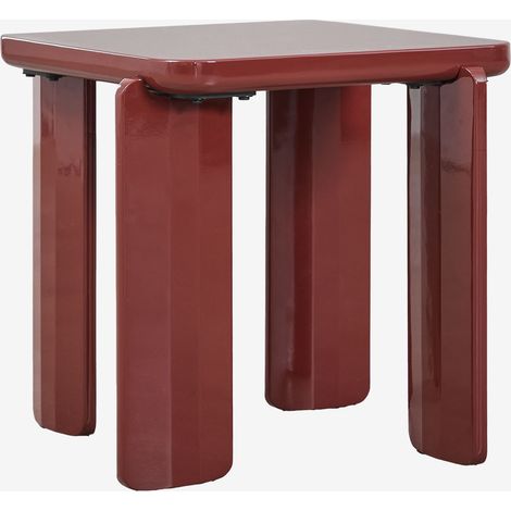 SKLUM Quadratischer Beistelltisch 50x50 cm aus MDF Ginebra Weinrot (1/5)