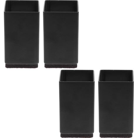 Lot de 4 protège-pieds meubles carrés en acier au carbone avec base an (1/5)