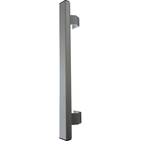 Poignée bâton maréchal- pack complet, Lg 1000mm, Anodisé Argent - Profilé Aluminium pour Aménagement et Isolation - Optimisation Acoustique et Accessibilité - Idéal pour Portes Intérieures et Extérieu