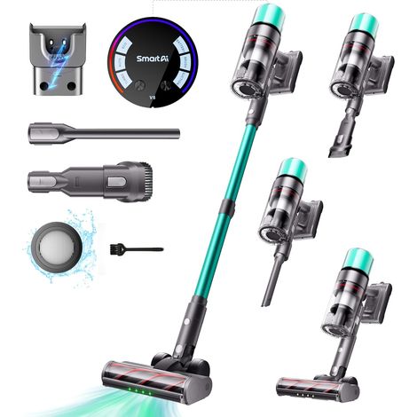 V5 Aspirateur Balai sans Fil Autoportant, 55 kPa, 600 W, 80 Min Aspirateur Avec Mode AUTO, Filtre HEPA Et Système Anti-Emmêlement Pour Tapis, Sols Durs Et Poils D’Animaux (1/5)