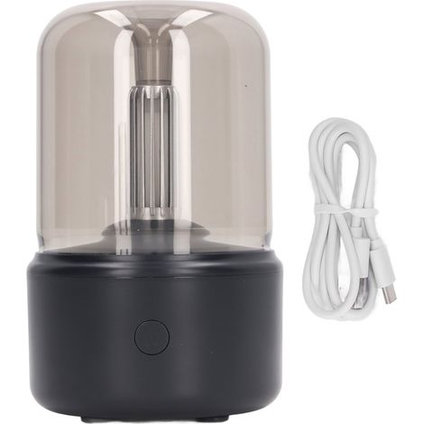 Diffuseur d'huiles essentielles portable USB silencieux, humidificateur à effet bougie avec veilleuse LED, 120 ml (1/5)