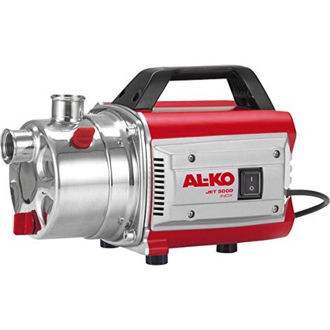 AL-KO Jet 3000 Inox Classic - Pompa da giardino - potenza motore 650 Watt, portata max. 3100 l/h, altezza massima di mandata, prevalenza 35 m, aspirazione da 8 metri