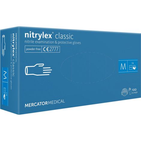 guanti monouso mercator classic nitrile 100 pezzi senza lattice (1/5)