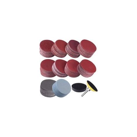 200 Pièces Disques de Ponçage 50mm Disques Abrasifs Grain 80 180 240 320 400 600 800 1000 2000 3000 pour Meulage Fraisage Gravure