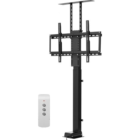 VEVOR Support TV Motorise pour Ecran 32-70 pouces/81,3-178 cm, Fixation TV Verticale Reglable, Accroche Televiseur Capacite de Charge de 54 kg, avec Telecommande, Max. VESA 600x400 mm, Maison Bureau
