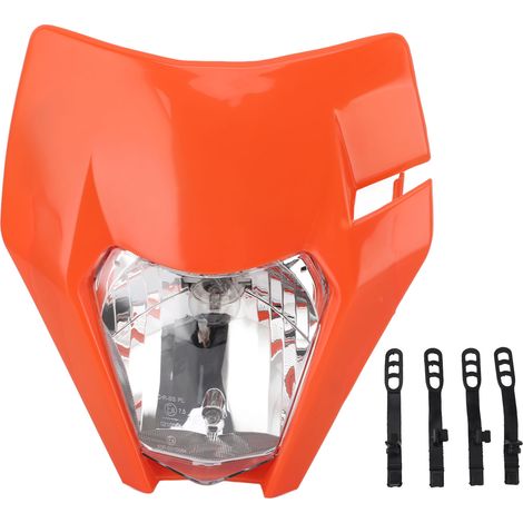 Phare LED de moto 12V, haute luminosité, phare avant antichoc de remplacement pour Hengjian Orange (1/5)