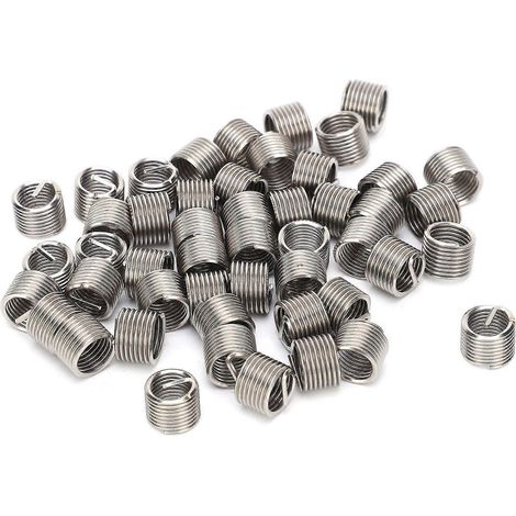 50 inserts filetés, outil de réparation d'écrous réducteurs en acier inoxydable, M7x11,5D (1/4)