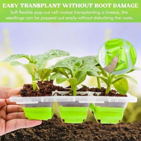 Plateaux de semis réutilisables et durables, caisses de semis pour serres d'intérieur, adaptés aux plantes de jardin. (1/3)
