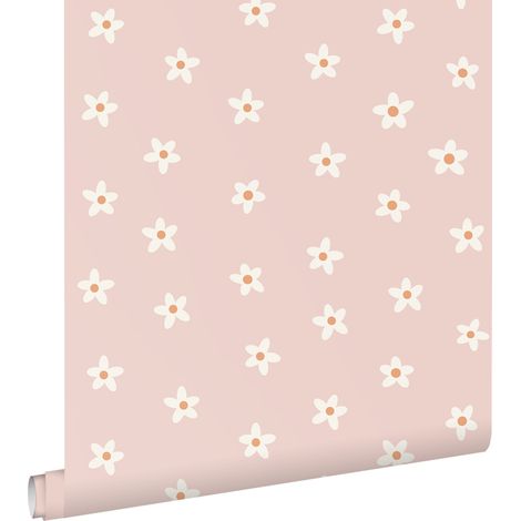 papier peint marguerites rose - ESTAhome (1/5)