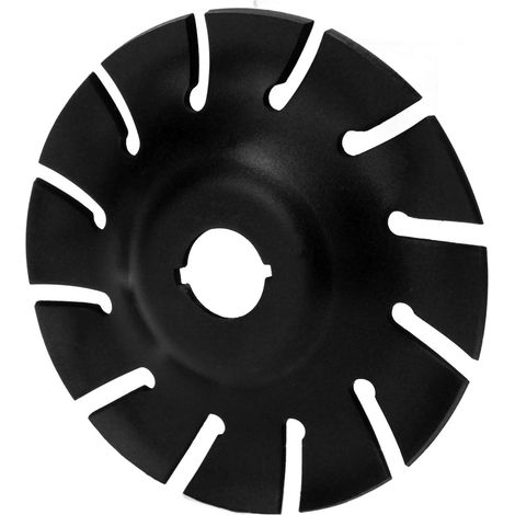Disque à sculpter le bois, roue de façonnage 125 mm en acier inoxydable 12 dents, accessoire pour meuleuse d'angle, noir (1/5)